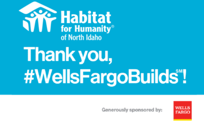 Habitat for Humanity of North Idaho receives $20,000 grant from Wells Fargo to expand access to affordable homes in Kootenai County